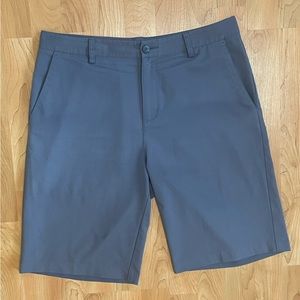 Adidas Climalite Golf Shorts Mens 32 Gray Chino Flat Front Performance Athletic